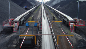 belt conveyor to coal storage field