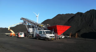 MOBILE STACKER CONVEYOR FOR STEEL PRODUCTION PLANT